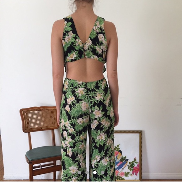 Reformation HP 🎉 Palm Print Jumpsuit - Picture 4 of 6
